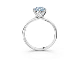 White gold Fancy Blue Oval Cut Diamond Solitaire Engagement Ring with Four-Prong Setting and Classic Band_35