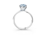 White gold Fancy Blue Oval Cut Diamond Solitaire Engagement Ring with Four-Prong Setting and Classic Band_42