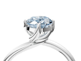 White gold Fancy Blue Oval Cut Diamond Solitaire Engagement Ring with Four-Prong Setting and Classic Band_43