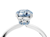 White gold Fancy Blue Oval Cut Diamond Solitaire Ring with Classic Band and Four-Prong Setting_10