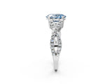 White gold Fancy Blue Oval Cut Diamond Solitaire Ring with Four-Prong Setting and Twisted Pavé Band_52