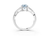 White gold Fancy Blue Oval Cut Diamond Solitaire Ring with Four-Prong Setting and Twisted Pavé Band_57