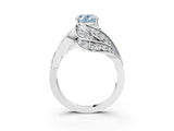 White gold Fancy Blue Oval Cut Diamond Solitaire Ring with Prong Setting and Twisted Pavé Band_27