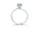 White gold Fancy Blue Oval Cut Diamond Solitaire Ring with Thin Band and Prong Setting_17