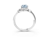 White gold Fancy Blue Oval Cut Diamond Solitaire Ring with Twist Band and Four-Prong Setting_119