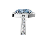 White gold Fancy Blue Oval  Cut Halo Pave Split Shank Prong Setting Ring_37