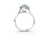 White gold Fancy Blue Oval  Cut Halo Solitaire Engagement Ring with Square Band and Four-Prong Setting_58