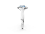 White gold Fancy Blue Oval  Cut Halo Solitaire Engagement Ring with Square Band and Four-Prong Setting_80