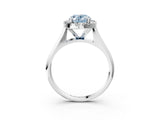 White gold Fancy Blue Oval  Cut Halo Solitaire Engagement Ring with Square Band and Four-Prong Setting_81