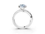 White gold Fancy Blue Oval  Cut Halo Split Shank Prong Setting Ring_27