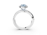 White gold Fancy Blue Oval  Cut Halo Split Shank Prong Setting Ring_64