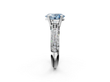 White gold Fancy Blue Oval  Cut Pave Diamond Engagement Ring with Channel Set Band and Four-Prong Setting_22