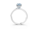 White gold Fancy Blue Oval Cut Solitaire Diamond Ring with Prong Setting and Plain Band_3