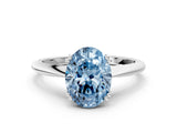 White gold Fancy Blue Oval Cut Solitaire Diamond Ring with Six-Prong Setting and Classic Band_24