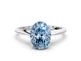 White gold Fancy Blue Oval Cut Solitaire Diamond Ring with Six-Prong Setting and Classic Band_38