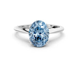 White gold Fancy Blue Oval Cut Solitaire Diamond Ring with Six-Prong Setting and Classic Band_49