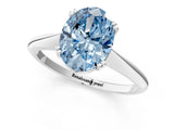 White gold Fancy Blue Oval Cut Solitaire Diamond Ring with Six-Prong Setting and Classic Band_50