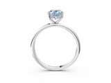 White gold Fancy Blue Oval  Cut Solitaire Engagement Ring with Four-Prong Setting and Classic Band_23