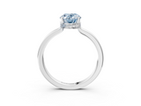 White gold Fancy Blue Oval  Cut Solitaire Engagement Ring with Four-Prong Setting on a Classic Band_23