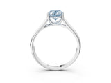 White gold Fancy Blue Oval Cut Solitaire Engagement Ring with Tapered Band and Four-Prong Setting_30