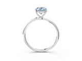 White gold Fancy Blue Oval  Cut Solitaire Engagement Ring with Thin Band and Four-Prong Setting_6