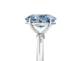 White gold Fancy Blue Oval  Cut Solitaire Engagement Ring with Thin Band and Four-Prong Setting_8