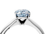White gold Fancy Blue Oval  Cut Solitaire Ring with Four-Prong Setting on a Classic Band_57