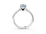 White gold Fancy Blue Oval  Cut Solitaire Ring with Four-Prong Setting on a Classic Band_62