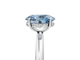 White gold Fancy Blue Oval  Cut Solitaire Ring with Thin Band and Four-Prong Setting_21