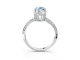 White gold Fancy Blue Oval Cut Solitaire Split Shank Pave Diamond Engagement Ring with Four-Prong Setting_27