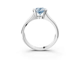 White gold Fancy Blue Oval Cut Solitaire Tension Set Diamond Ring with Split Shank Band_39