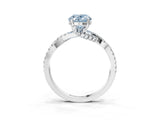 White gold Fancy Blue Oval Cut Solitaire Twist Pave Diamond Engagement Ring with Prong Setting_3
