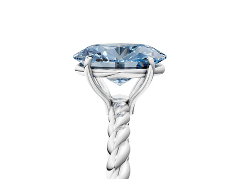 White gold Fancy Blue Oval Cut Solitaire Twisted Band 4-Prong Ring_29