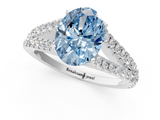 White gold Fancy Blue Oval  Cut Split Shank Pave Diamond Engagement Ring with Four-Prong Setting_25