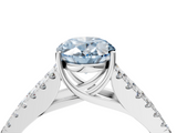 White gold Fancy Blue Oval  Cut Split Shank Pave Diamond Engagement Ring with Four-Prong Setting_28
