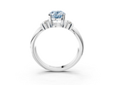 White gold Fancy Blue Oval  Cut Three-Stone Channel Set Ring with Bar Prongs_85