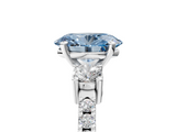 White gold Fancy Blue Oval  Cut Three-Stone Diamond Pavé Band with Prong Setting_22