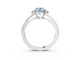 White gold Fancy Blue Oval  Cut Three-Stone Solitaire Ring with Round Accent Diamonds and Four-Prong Setting_22