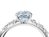 White gold Fancy Blue Oval  Diamond Cluster Prong-Set Solitaire Ring_62