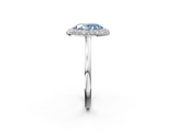 White gold Fancy Blue Oval  Halo Diamond Engagement Ring with Solitaire Band and Four-Prong Setting_19