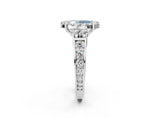 White gold Fancy Blue Oval  Halo Diamond Engagement Ring with Split Shank and Four-Prong Setting_57