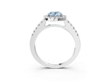 White gold Fancy Blue Oval  Halo Diamond Pavé Solitaire Ring_85