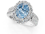 White gold Fancy Blue Oval  Halo Diamond Split Shank Engagement Ring with Prong Setting_40