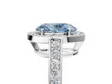 White gold Fancy Blue Oval  Halo Pavé Diamond Engagement Ring with Bezel Setting_55