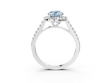 White gold Fancy Blue Oval  Halo Pavé Diamond Engagement Ring with Four-Prong Setting_6