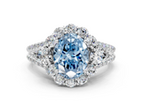 White gold Fancy Blue Oval  Halo Split Shank Diamond Engagement Ring with Prong Setting_20