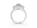 White gold Fancy Blue Oval  Halo Split Shank Diamond Engagement Ring with Prong Setting_23