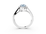 White gold Fancy Blue Oval  Halo Split Shank Diamond Ring with Four-Prong Setting_35