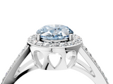 White gold Fancy Blue Oval  Halo Split Shank Diamond Ring with Four-Prong Setting_35