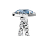 White gold Fancy Blue Oval  Halo Split Shank Diamond Ring with Pavé Setting_30